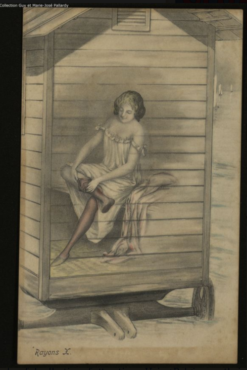 Реклама про то, как за женщиной подглядывают с помощью рентгена