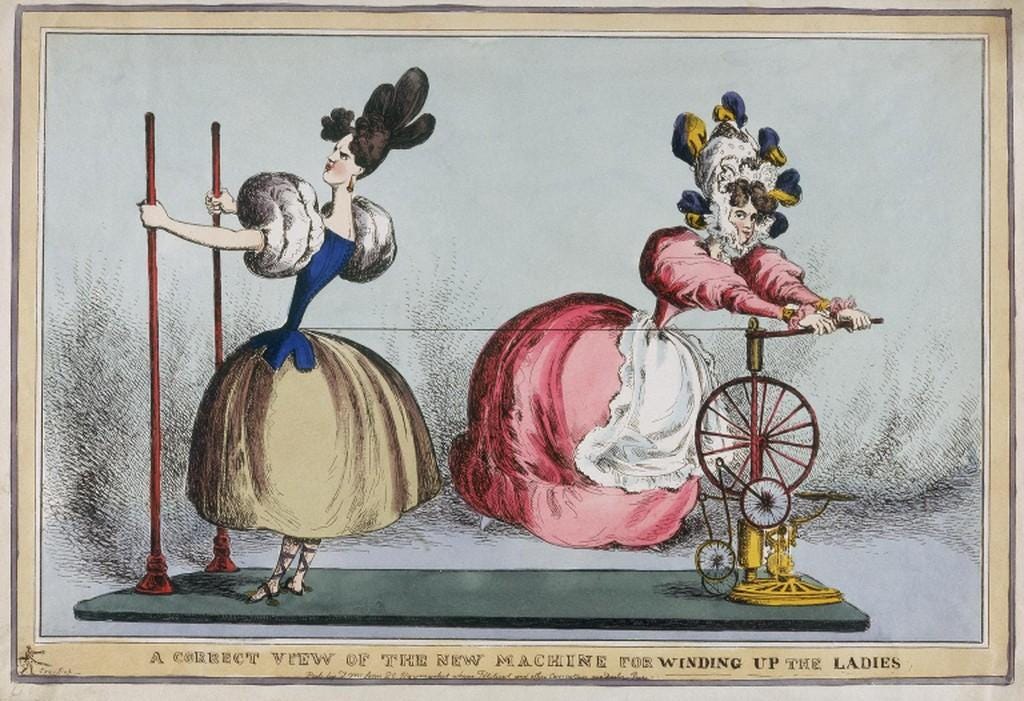 Карикатура о том, как женщин раздевают с помощью рентгена